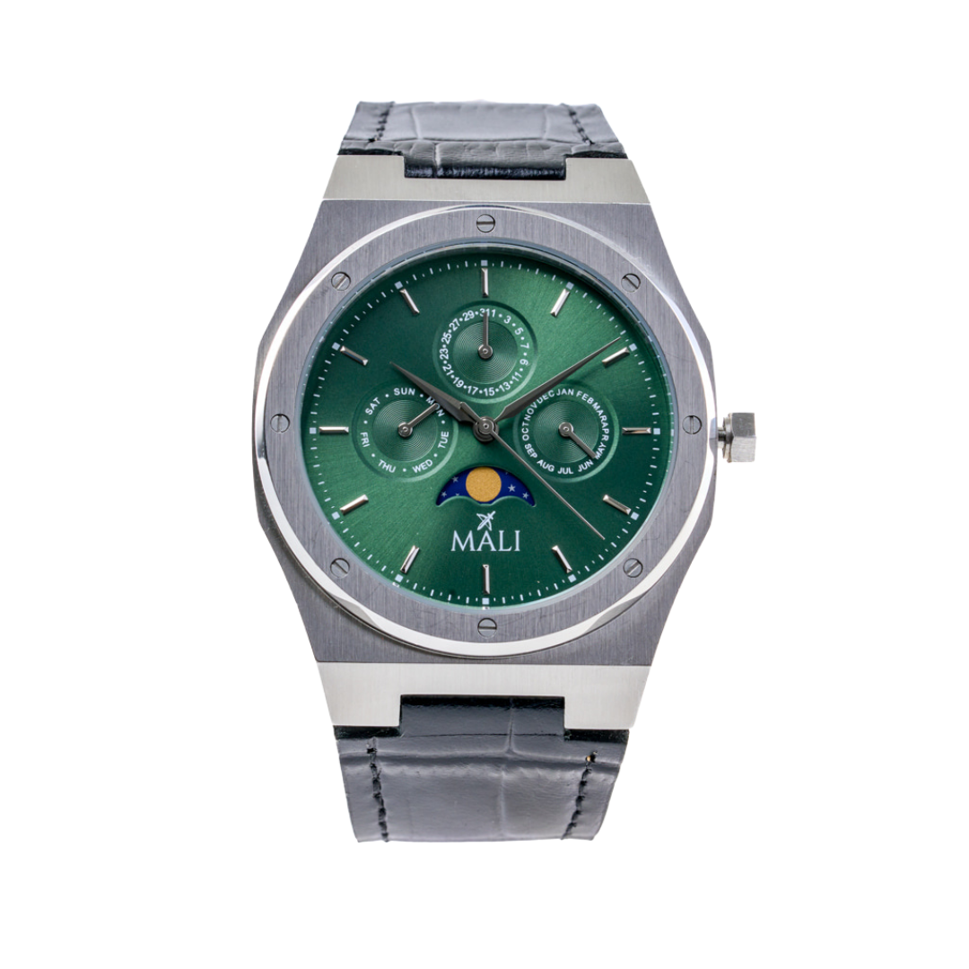 MansaSilverGreenblackleather